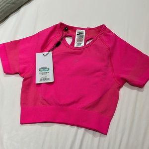 Gymshark hot pink ultra seamless crop top